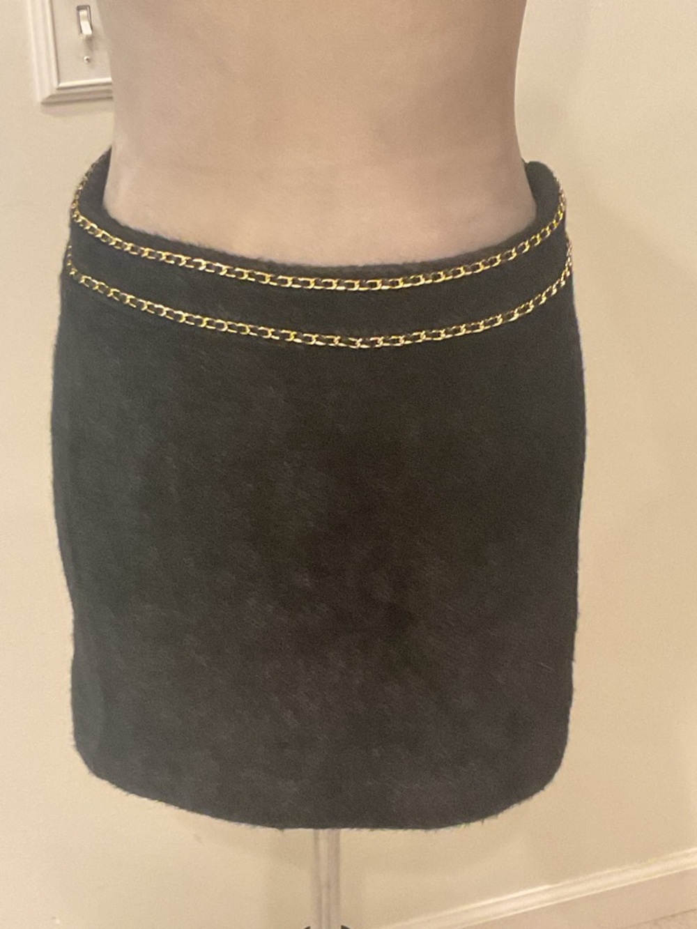 Endless Rose Black Mini Skirt with Gold Chain Waist - Picture 2 of 12